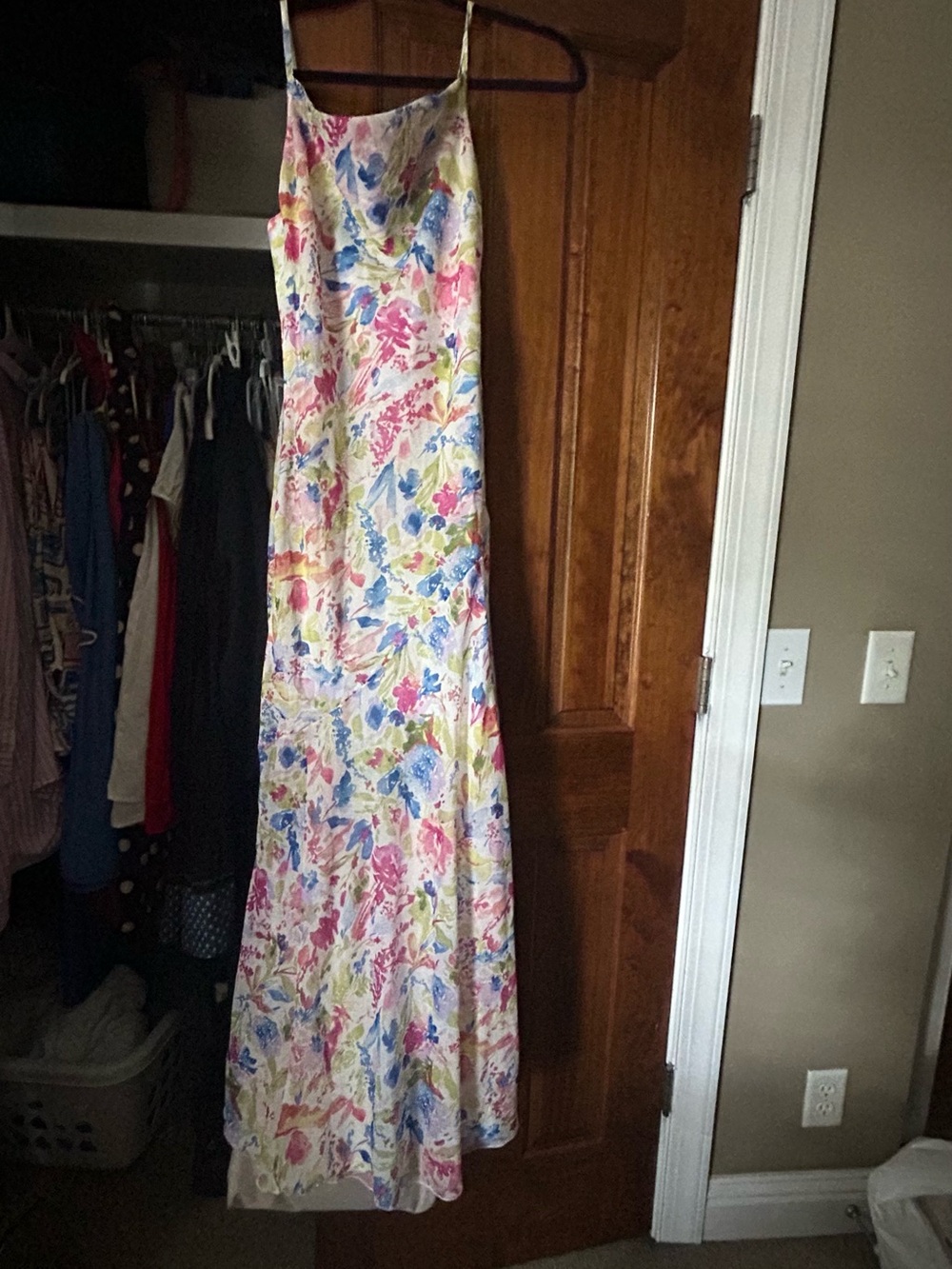Abercrombie & Fitch Pastel Floral Slip Maxi Dress